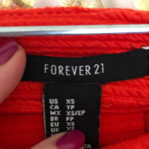 Bright orange vibrant mini skirt - Picture 7 of 10